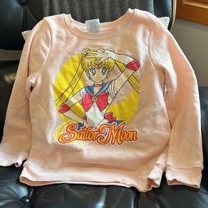 Sailor Moon pink youth sweatshirt size 10 12